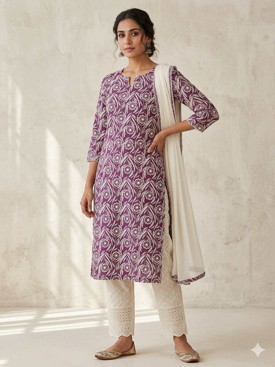 cotton punjabi sut - Image 3